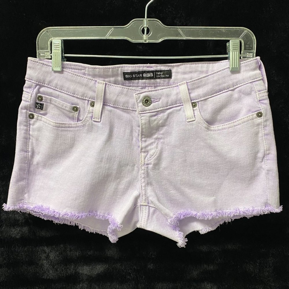 Big Star 1974 -Remy Low Rise Lavender Shorts Sz28